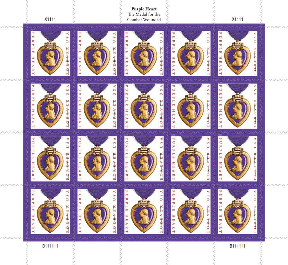 Purple Heart Medal Stamps